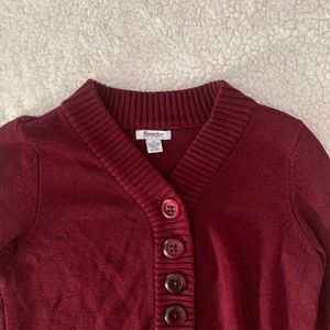 Red Cardigan Sweater | Half Button | Hampshire Studios